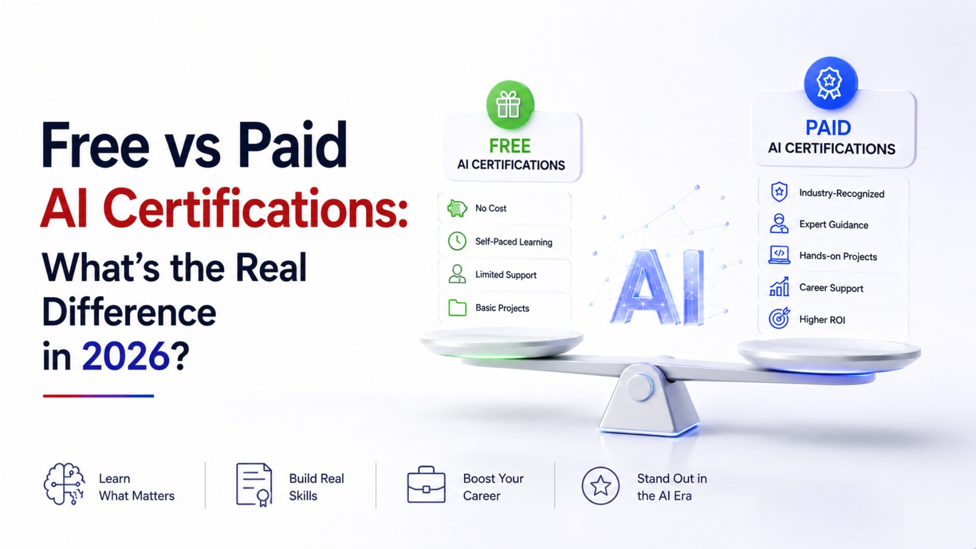 Free vs Paid AI Certifications: What's the Real Difference in 2026?
